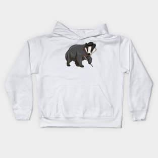 Honey badger Painting Paint brush Kids Hoodie